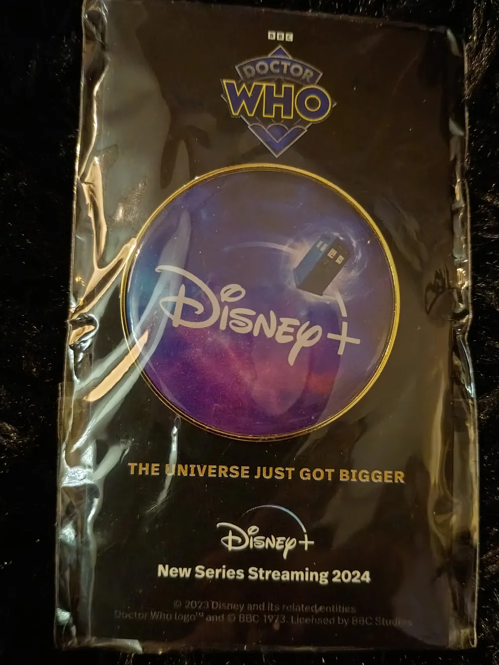 Disney Doctor Who Purple and Gold Collectible Enamel Pin